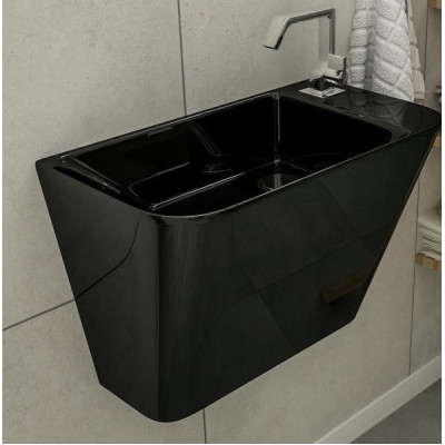 TEO black умивальник 50*28*35см моноблок підвісний TEO black умивальник 50*28*35см моноблок підвісний