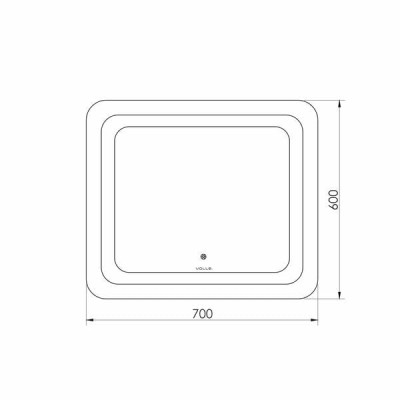 LUNA TANGA зеркало подвесное прямоугольное 60*70см, с подсветкой по контуру, с сенсорным выключателем LUNA TANGA зеркало подвесное прямоугольное 60*70см, с подсветкой по контуру, с сенсорным выключателем