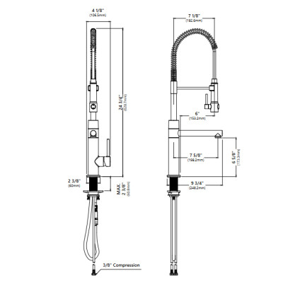 Смеситель кухонный KPF-1603 Смеситель кухонный KPF-1603