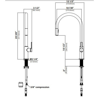 Смеситель кухонный KPF-2820 Смеситель кухонный KPF-2820