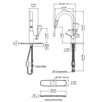 Змішувач кухонний KPF-2620