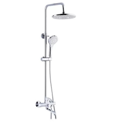 Душевая система Frap F2441 з поворотним изливом, белый/хром
