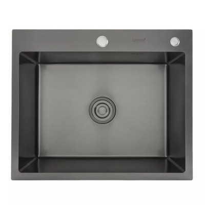 Кухонна мийка GAPPO GS6050-6 накладна 600x500 мм, нержавіюча сталь, поверхня PVD