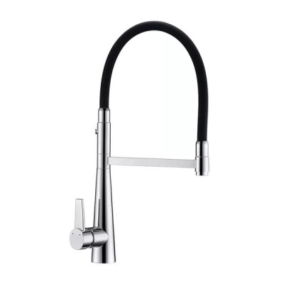 Смеситель с гибким изливом для кухни GAPPO G4398-15, 2 режима, черный/хром