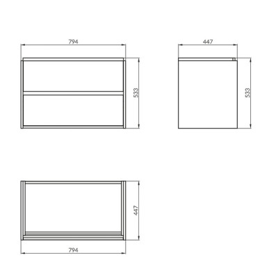 Шафка під умивальник CREA 80 Oak (FZZW1008771564), Cersanit Шафка під умивальник CREA 80 Oak (FZZW1008771564), Cersanit