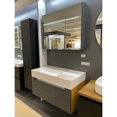 Шкафчик - зеркало Edge 950 Графіт Fancy Marble Шкафчик - зеркало Edge 950 Графіт Fancy Marble