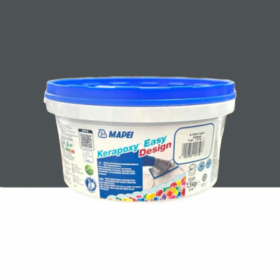 Епоксидний шовний заповнювач (фуга) MAPEI KERAPOXY EASY DESIGN №114, антрацит,1,5 кг (5KB011415)
