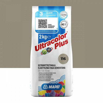 Цементная затирка MAPEI Ultracolor Plus 116 (серый шалфей) 2 кг (6011602A)