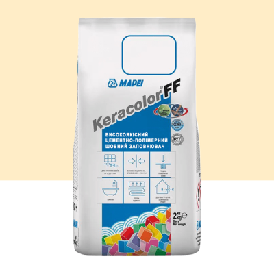 Цементный раствор для заполнения швов шириной до 6 мм Mapei Keracolor FF ALU 131 Ваниль 2 кг (5051312)