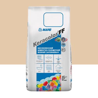 Цементный раствор для заполнения швов шириной до 6 мм. Keracolor FF ALU 132 Бежевый 2 кг (5051322)