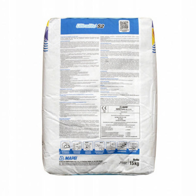 Цементний еластичний клей Mapei Ultralite S2 Grey 15 кг (C2ES2UG15)