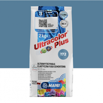 Цементная затирка MAPEI Ultracolor Plus 172 (небесно синий) 2 кг (6017202A)
