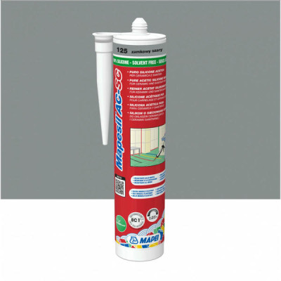 Силіконовий герметик MAPEI MAPESIL AC №125, сірий замок, 310 мл (4812542IT)