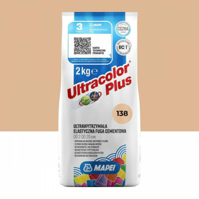 Цементная затирка MAPEI Ultracolor Plus 138 (миндаль) 2 кг (6013802A)