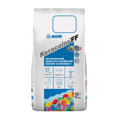 Цементний розчин для заповнення швів шириною до 6 мм Mapei Keracolor FF ALU/AUS 100 Білий 5 кг (5051005)