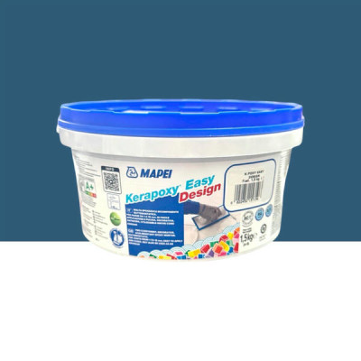 Епоксидний шовний заповнювач (фуга) MAPEI KERAPOXY EASY DESIGN №169, блакитна сталь, 1,5 кг (5KB016915)