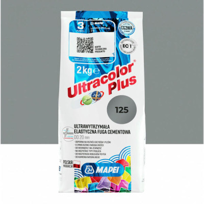Цементная затирка MAPEI Ultracolor Plus 125 (серый замок) 2 кг (6012502A)