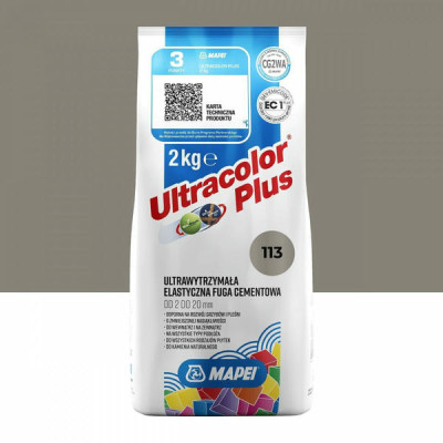Цементная затирка MAPEI Ultracolor Plus 113 (темно-серый) 2 кг (6011302A)