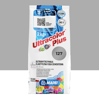 Цементна фуга MAPEI Ultracolor Plus 127 (арктичний сірий) 2 кг (6012702A)