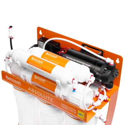 Фільтр зворотного осмосу Ecosoft Absolute з мінералізатором з помпою на станині (MO675MPSECO)