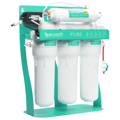 Фільтр зворотного осмосу Ecosoft PURE AquaCalcium Mint з помпою на станині (MO675PSMACECO)