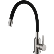 Кухонный смеситель FKM 56 SS Flex Inox (Black)