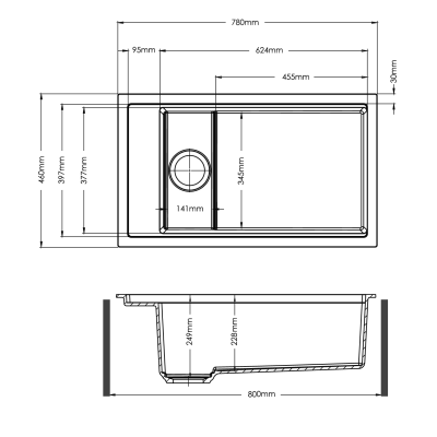 Гранітна мийка Navio Center 78 Гранітна мийка Navio Center 78