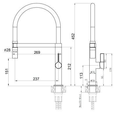 Кухонный смеситель FKM 68P SS Nano Graphite Кухонный смеситель FKM 68P SS Nano Graphite