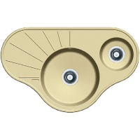Гранитная мойка Arc 94x58x15 Cream