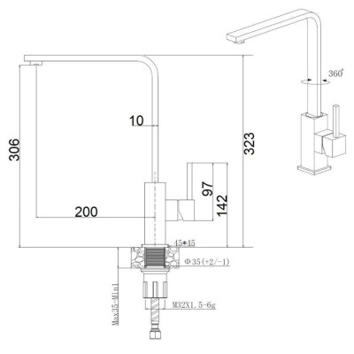 Кухонный смеситель FKM 52 SS Beton Кухонный смеситель FKM 52 SS Beton