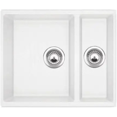 Гранитная мойка Quadro 56x46x15 Alpine White