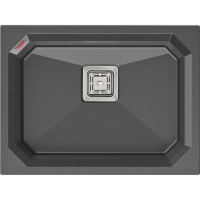 Гранитная мойка Crystal 61x46 Titanium