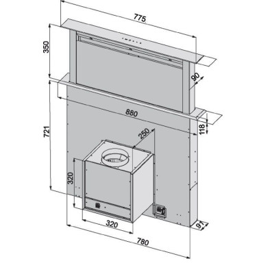 Вытяжка Downdraft 90 Inox Вытяжка Downdraft 90 Inox