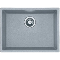 Гранітна мийка Quadro 53x46 Grey Metallic