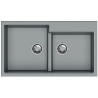 Гранітна мийка Navio 86x50x2 Grey Metallic
