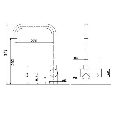 Кухонный смеситель FKM 32 SS Inox Кухонный смеситель FKM 32 SS Inox