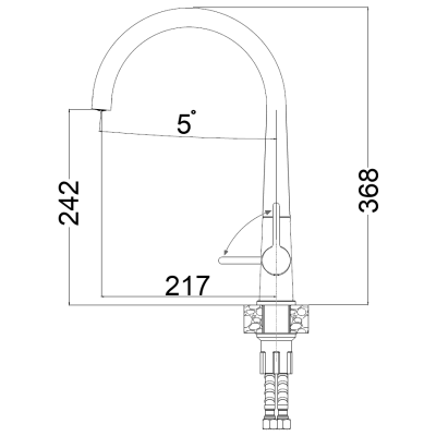Кухонный смеситель FKM 72 SS Inox Кухонный смеситель FKM 72 SS Inox