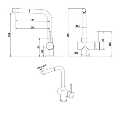 Кухонный смеситель FKM 46P SS Antracit Кухонный смеситель FKM 46P SS Antracit