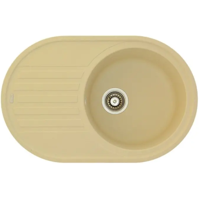 Гранитная мойка Arc 77x50 Cream