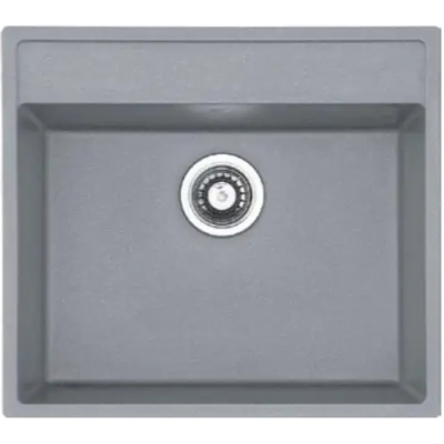 Гранитная мойка Quadro 56x51 Grey Metallic