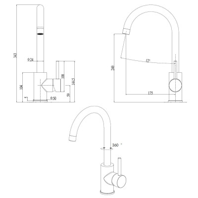 Кухонный смеситель FKM 41 SS Inox
