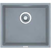 Гранітна мийка Quadro 45x40 Grey Metallic