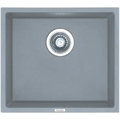 Гранитная мойка Quadro 45x40 Grey Metallic