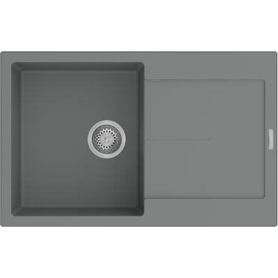 Гранитная мойка Navio 79x50 Grey Metallic