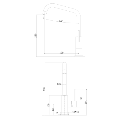 Кухонный смеситель FKM 53 SS Inox Кухонный смеситель FKM 53 SS Inox
