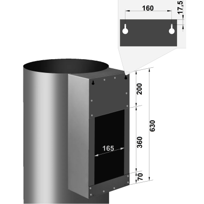 Витяжка Cylindra 35 Silent Inox