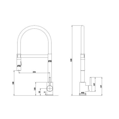 Кухонный смеситель FKM 43C SS Inox Кухонный смеситель FKM 43C SS Inox