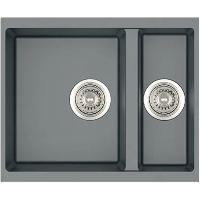 Гранитная мойка Quadro 56x46x15 Titanium