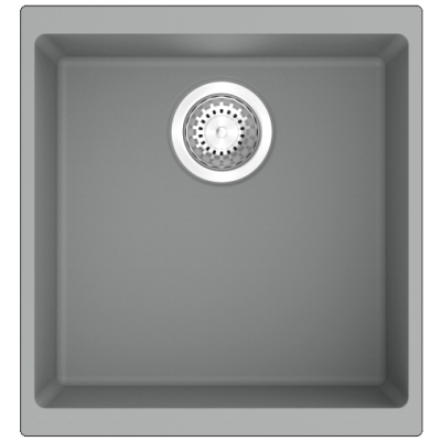 Гранітна мийка Navio 43x46 Grey Metallic