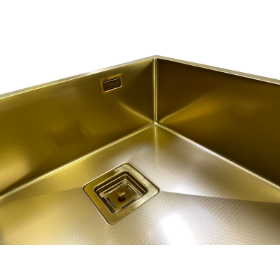 Нерж. мойка Quadro 49 Celldecor Nano Gold